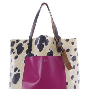 MARNI トートバッグ ハンドバッグ 紫 パープル べージュ SHMP0052A1 P4893 /SR34 SH