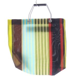 MARNI フラワーカフェ ストライプトートバッグ ハンドバッグ マルチカラー /SR35 SH