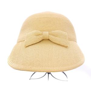 Athena New York フロントリボンストローハット 帽子 ベージュ /BB OF SH