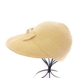 Athena New York フロントリボンストローハット 帽子 ベージュ /BB OF SH