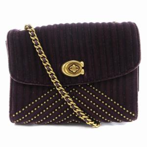 パーカー 18 ウィズ ショルダーバッグ チェーン ベロア 紫 パープル 31034 /JS