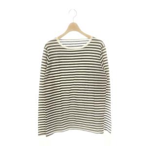 24AW レイヤードスリーブロンTEE ボーダー カットソー オフホワイト ブラック /DF OS