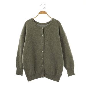 23AW ラムナイロン天竺編み2WAYカーディガン ニット クルーネック F グレー /AT OS