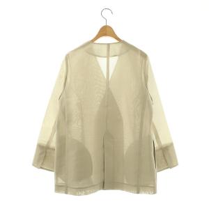 IENA 24SS シアージャケット ノーカラー シースルー 36 グレー 24010900401110 /AT