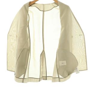 IENA 24SS シアージャケット ノーカラー シースルー 36 グレー 24010900401110 /AT