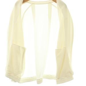 INDIVI シアーボイルライトブルゾン シースルー バンドカラー 15 白 ホワイト /AT OS