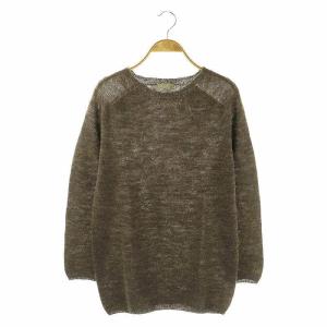 ウール ニット セーター 長袖 2 ダークブラウン /ES OS