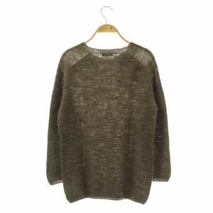 MARGARET HOWELL ウール ニット セーター 長袖 2 ダークブラウン /ES OS