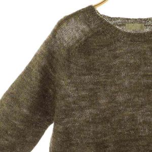 MARGARET HOWELL ウール ニット セーター 長袖 2 ダークブラウン /ES OS