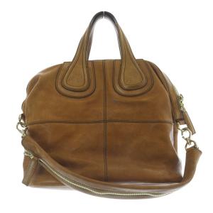 ナイチンゲール レザー 2way ハンドバッグ ショルダーバッグ 茶色 ブラウン /SR21