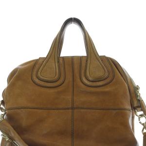 GIVENCHY ナイチンゲール レザー 2way ハンドバッグ ショルダーバッグ 茶色 ブラウン /SR21