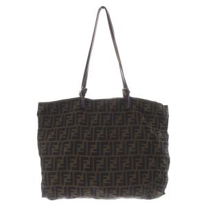 FENDI ズッカ柄 肩掛け トートバッグ ハンドバッグ 茶色 ブラウン /SR26 OH