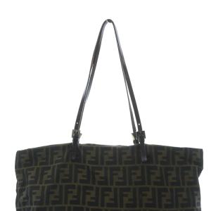 FENDI ズッカ柄 肩掛け トートバッグ ハンドバッグ 茶色 ブラウン /SR26 OH