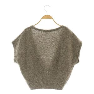 Plage 23AW OLIVETTE ニットベスト Vネック グレー /DF OS