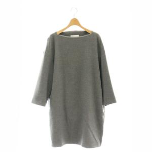 ウォームクロスサークルコクーンドレス ワンピース ひざ丈 36 グレー /DF OS