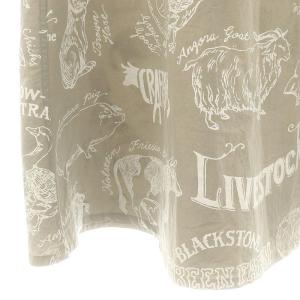 mintdesigns SKETCH 総柄プリント ロング フレアスカート 1 グレージュ 白 /MI OS