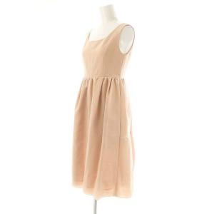 FOXEY NEW YORK モダンエンパイアドレス ワンピース ひざ丈 ノースリーブ 38 ピンク 38330 /DF OS
