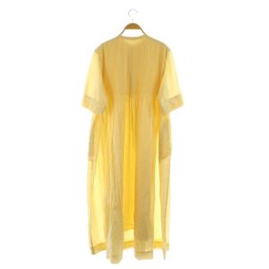 IENA コットンボイルピンタックシャツワンピース ロング マキシ丈 38 イエロー /MY OS
