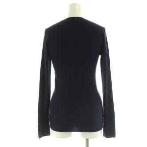 Theory 23AW Regal Wool Mirzi S リブニット カットソー 長袖 クルーネック S ネイビー