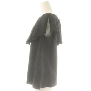 ANAYI 22AW コットンブロードビックカラーブラウス ノースリーブ 38 ブラック /DO OS