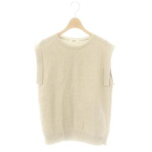 23SS コットンテープカノコ スリーブレスニットプルオーバー カットソー サンドベージュ /MI OS