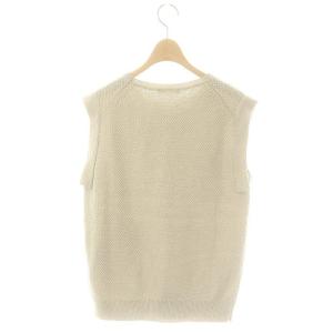 ebure 23SS コットンテープカノコ スリーブレスニットプルオーバー カットソー サンドベージュ /MI OS