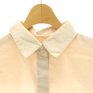 ebure 23AW ローガンコットン シャツブラウス 長袖 38 ベージュ /DF OS