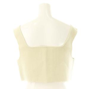 ebure 23AW リバーメルトン ビスチェベスト ウール 38 黄緑 /MI OS