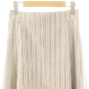 ebure ロロピアーナストライプ スカート ベージュ グレー