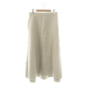 22AW ウール アシンメトリー フレアスカート 38 グレー /MI OS