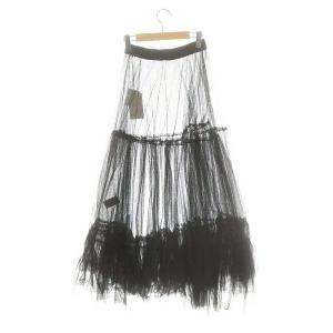 la belle Etude Giselle レイヤードチュールスカート ロング 1 ブラック /HK OS