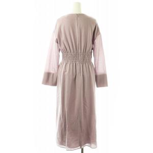 ebure ウールワンピース ロング 長袖 36 スモークパープル /ES OS