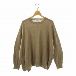 SUPIMA CASHMERE TOP ニット セーター カシミヤ混 38 ベージュ /DO OS