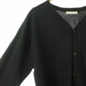 GALERIE VIE エクストラファインゲージコットンVネックカーディガン ニット F チャコールグレー /DO OS