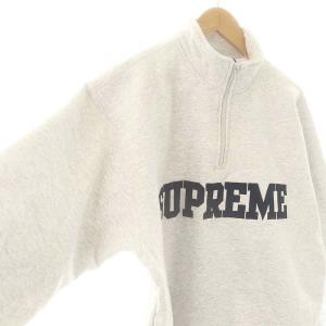 Supreme 24AW Half Zip Ash Grey スウェット 裏起毛 M ライトグレー
