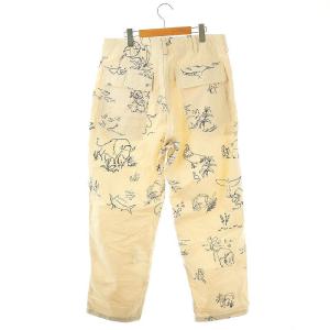 Engineered Garments アニマルプリント ファティーグ パンツ テーパード M アイボリー /HK OS SH