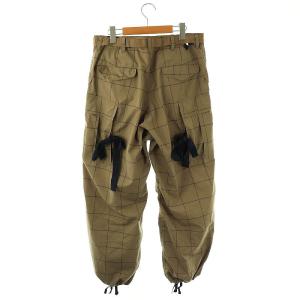 sacai 24AW Windowpane Pants 2 カーキ