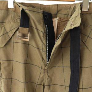sacai 24AW Windowpane Pants 2 カーキ