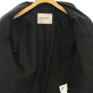 LANVIN サテンショールカラー シングルドレッシージャケット ウール シルク 36 黒 /MI OS
