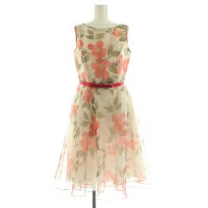 花柄 ノースリーブ シフォン ワンピース 膝丈 36 マルチカラー /MY OS