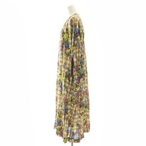 45rpm インドカディフラワーギンガムプリントのくしゅくしゅドレス 00 ベージュ