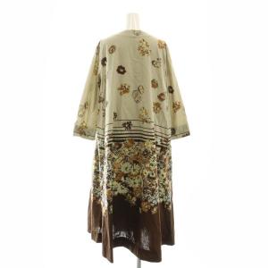 45rpm ボーダーフラワープリントのドレス ワンピース マルチカラー