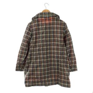 45rpm umii908 チェック柄ナイロンコート ダブル 2 青 緑 茶 /MI OS ユニセックス