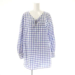 チェック柄シャツ 長袖 3 ブルー /HK OS