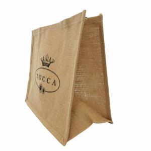 TOCCA 美品 トートバッグ 手提げ リネン 麻 ロゴ 茶 ブラウン 黒 ブラック /FF