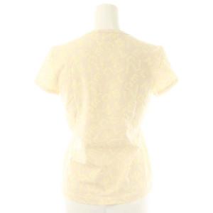 CELINE ロゴ 半袖 Tシャツ カットソー M ベージュ イエロー /DF OS