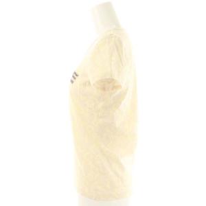 CELINE ロゴ 半袖 Tシャツ カットソー M ベージュ イエロー /DF OS