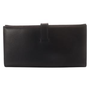 HERMES ベアン クラシック ボックスカーフ 長財布 二つ折り ブラック F刻印