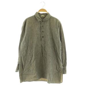 プルオーバー シャツ ブラウス 長袖 ハーフボタン 2 グレー /MY OS