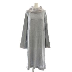 オフタートル ニットワンピース ロング 0 スモークブルー グレー /ES OS